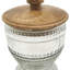 Set of decorative glass jars with glass beads
