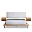 Structure de lit plateforme moderne en bois avec tête de lit murale rembourrée, taille double / grand / très grand / très grand californien, assemblage facile, support de lattes robuste et rebords larges-1876236603