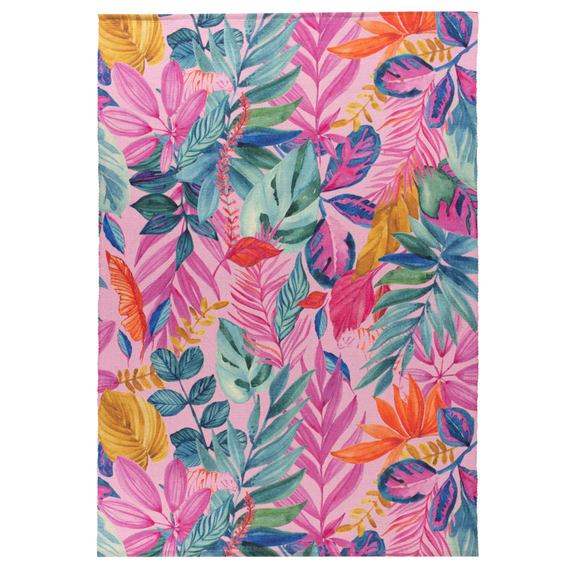 Psychedelic Jungle Floral 120cm X 170cm Indoor / Outdoor Area Rug
