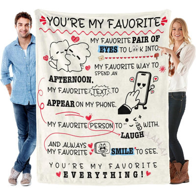 Girlfriend Gifts, Christmas Anniversary Birthday Gifts for Girlfriend Boyfriend- I Love You Blanket for Him Her- Romantic Gift for Him Her Husband Wif