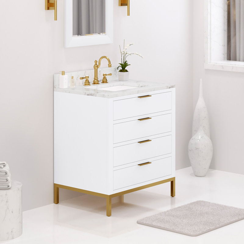 30'' W Single Vanity, Pure White, No, 30"