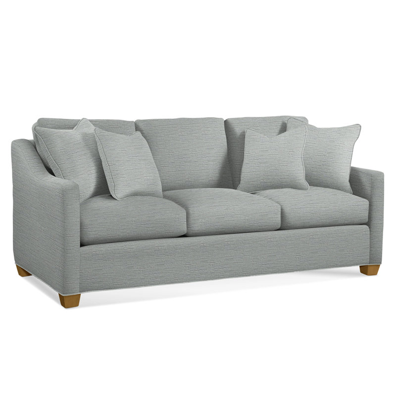 Oliver Sofa, Havana Finish, Gray Sugar Performance; 0863-84