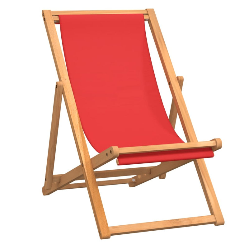 Hayg Folding Beach Chair, Red