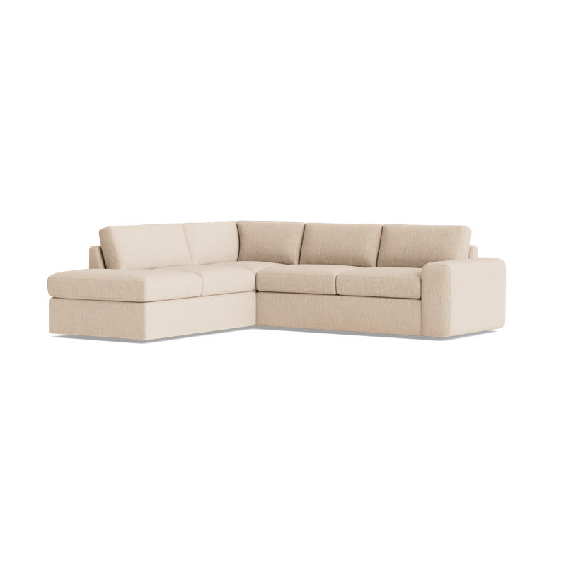 The OG Sectional, Plush Woven - Tan, Left Hand Facing