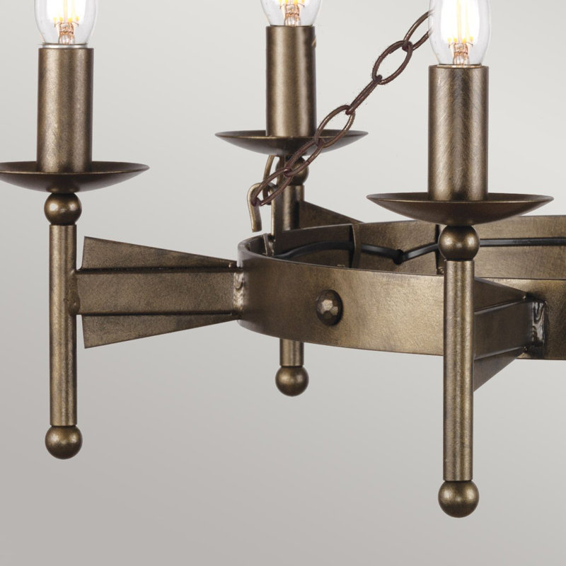 Dabrowski 6 - Light Waggon Wheel Chandelier
