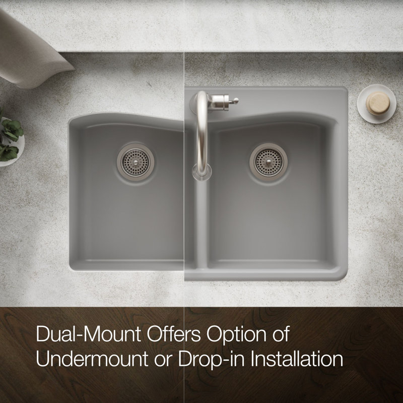 Kennon 33" L x 22" W Double Basin Undermount Kitchen Sink