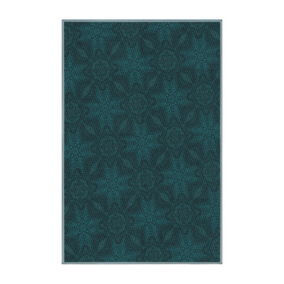 Tapis bleu clair 100% lavable à la machine 3615