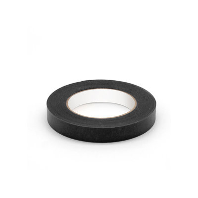 FHC BKT12 SGS Black Masking Tape 1/2" x 180 ft Roll