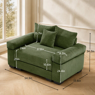 Canapé modulaire surdimensionné 54,3 po Cloud