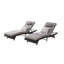 Ensemble de chaises d'extérieur inclinables en osier pour se détendre et se faire bronzer-1880174364