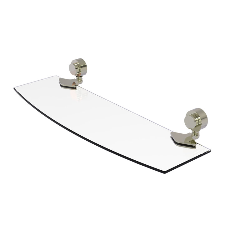 Venus Bracket Shelf, Polished Nickel, 18" W x 5.5" L