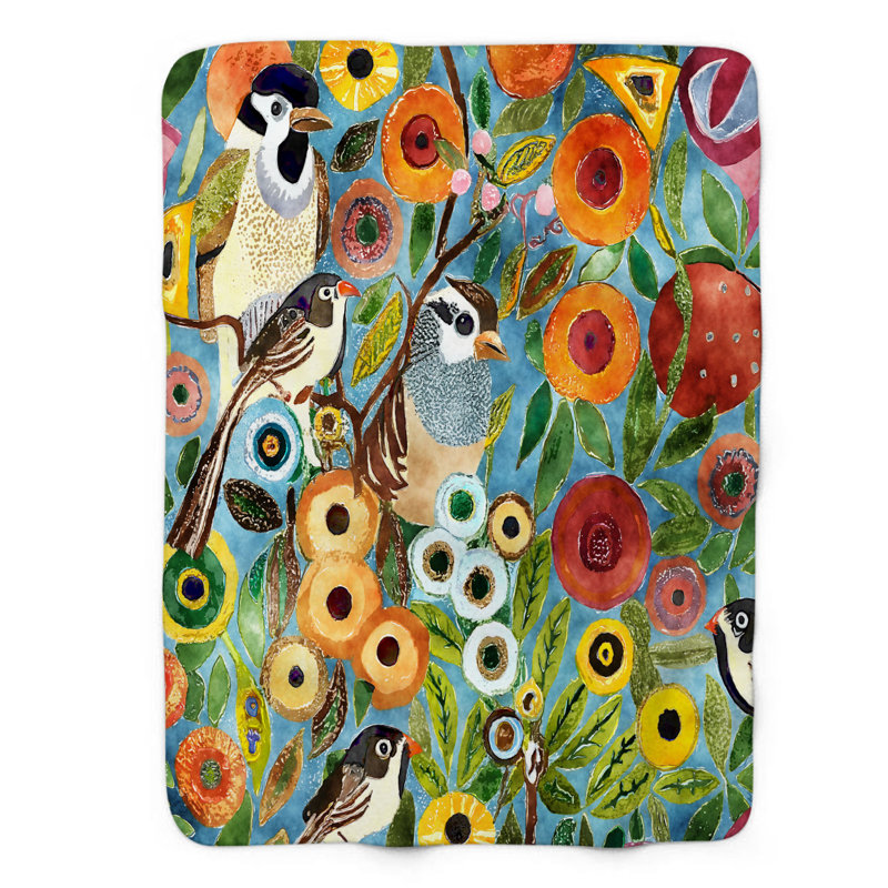 Harmony Avian Abode - Couverture Sherpa de qualité supérieure 1 pièce, L 50 po x L 60 po
