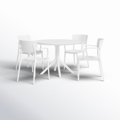 Farrah Loft Armchair 5 Person Dining Set