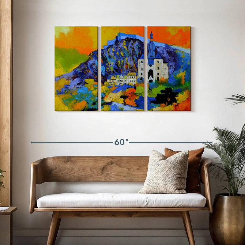 Adella, paysage urbain, Dinant, Belgique, H 28 po x l 45 po