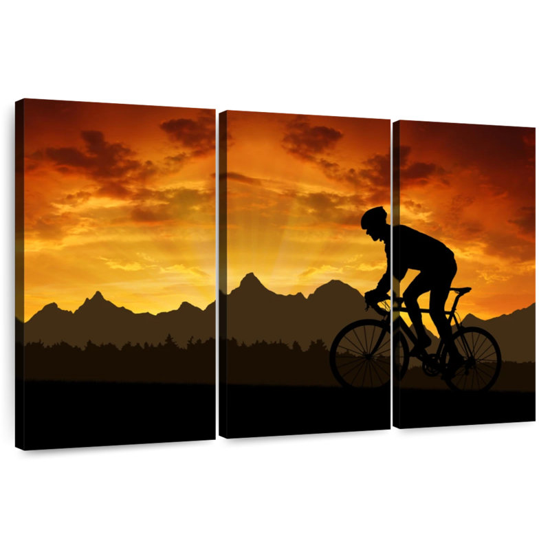 Senne Sunset Cycling, 28" H x 45" W