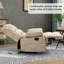 Grand fauteuil inclinable manuel en tissu pour le salon, beige-1585802756