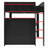 Wood Bed With Height-Adjustable Desk,Wardrobe,Ample Storage Space,And RGB Light-1379693551