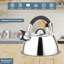 Buckingham Whistling Stovetop Kettle Stainless Steel, Induction Compatible 2.6 Litres