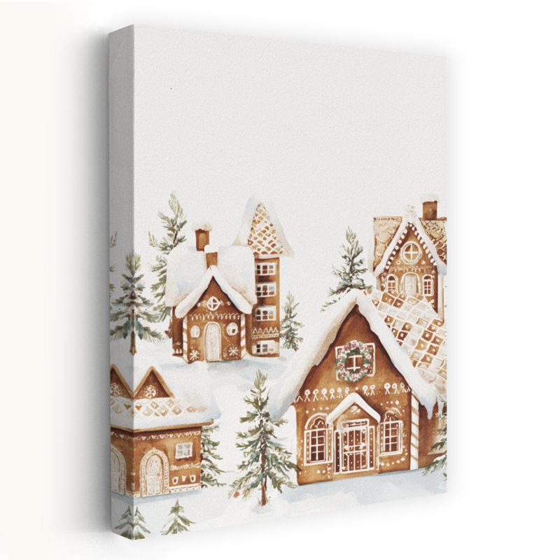 Contemporary Art Abstract Contemporary Winter Architecture Wall Art by Andreas Magnusson - Wrapped Canvas Print