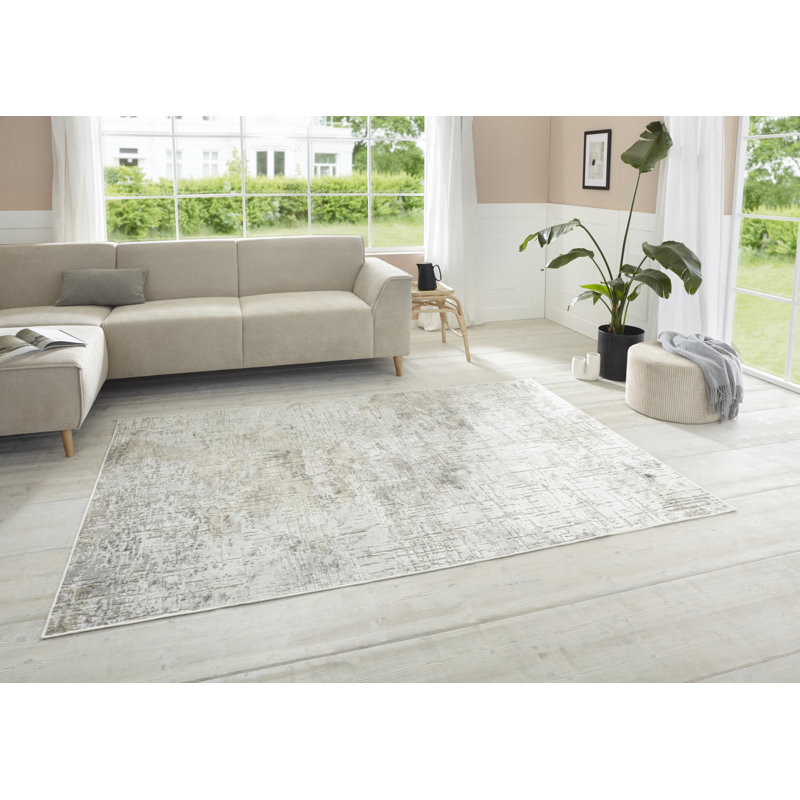Chameis Machine Woven Beige Indoor Rug, Rectangle 200 x 290cm