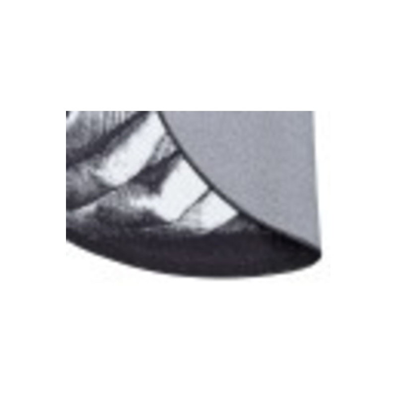 Face Theme Black White Machine Washable Rug, Rectangle 2'8" x 2'8"