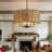5 - Light Dimmable Bohemian Drum Rattan Chandelier Natural Rattan Seagrass Pendant Light for Living Room-986827022