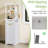 Tall Bathroom Cabinet With Removable Laundry Hamper, Tilt-Out Laundry Hamper Cabinet With Hidden Basket & Shelf, Slim Cupboard Storage Unit Tilt-Out Chest With Drawer