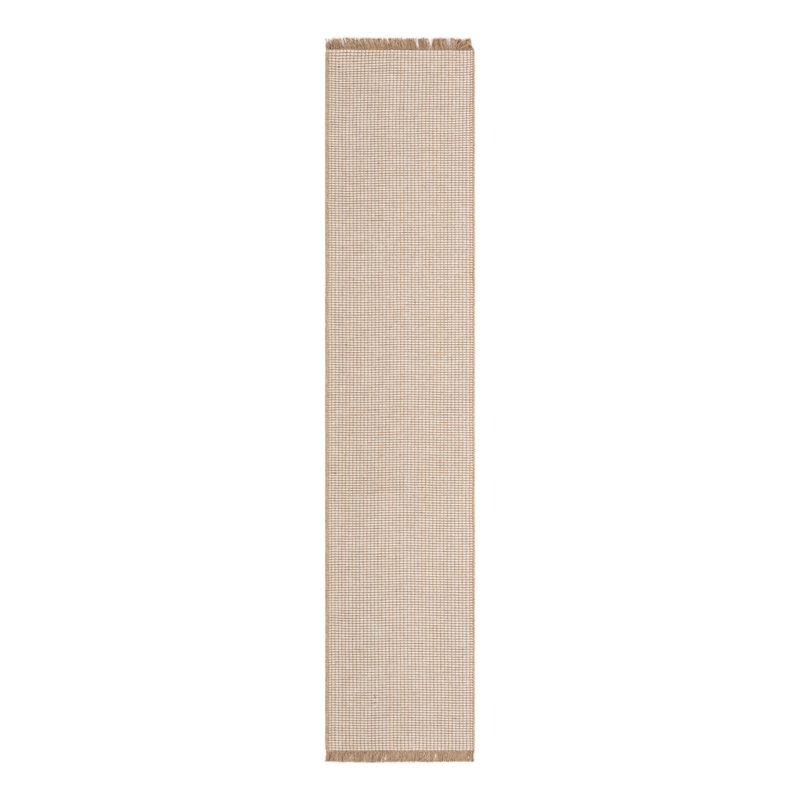 Gracie Oaks Brookline Glenrio Rug Ivory, Tapis de couloir 2 pi 7 po x 12 pi
