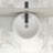 32.5" Tall 15" Ceramic Circular Pedestal Sink White Porcelain Oval Bathroom Sink With Overflow