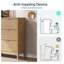 Commode 9 tiroirs 58 "avec pieds en bois massif-2062160206