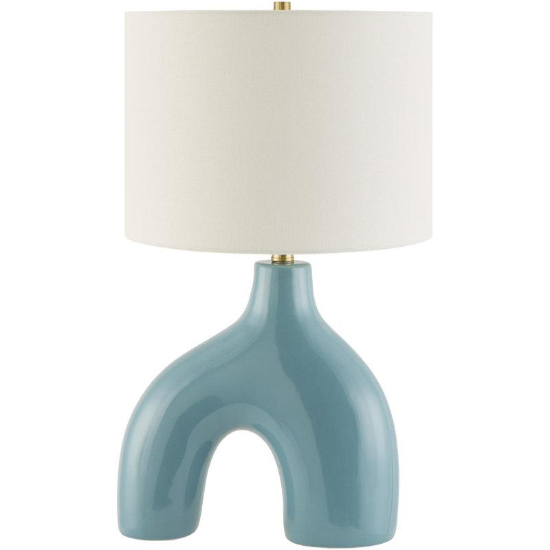 Lampe de table en céramique Arlis, Bleu
