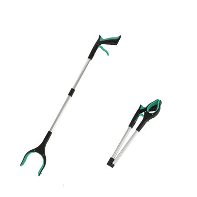 Grabber Reacher Tool 360°Rotate Jaw & Magnet 32" Foldable