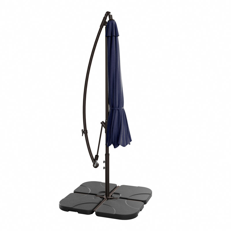 Parasol déporté Hartt de 3 m, Bleu marine