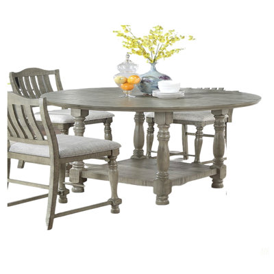 Table de salle à manger ronde gris clair 1pc