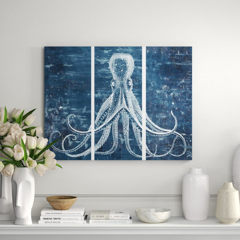 Underwater Creature Print by Zoey Riley, Knife Gel, 47" H x 60" W x 1.5" D