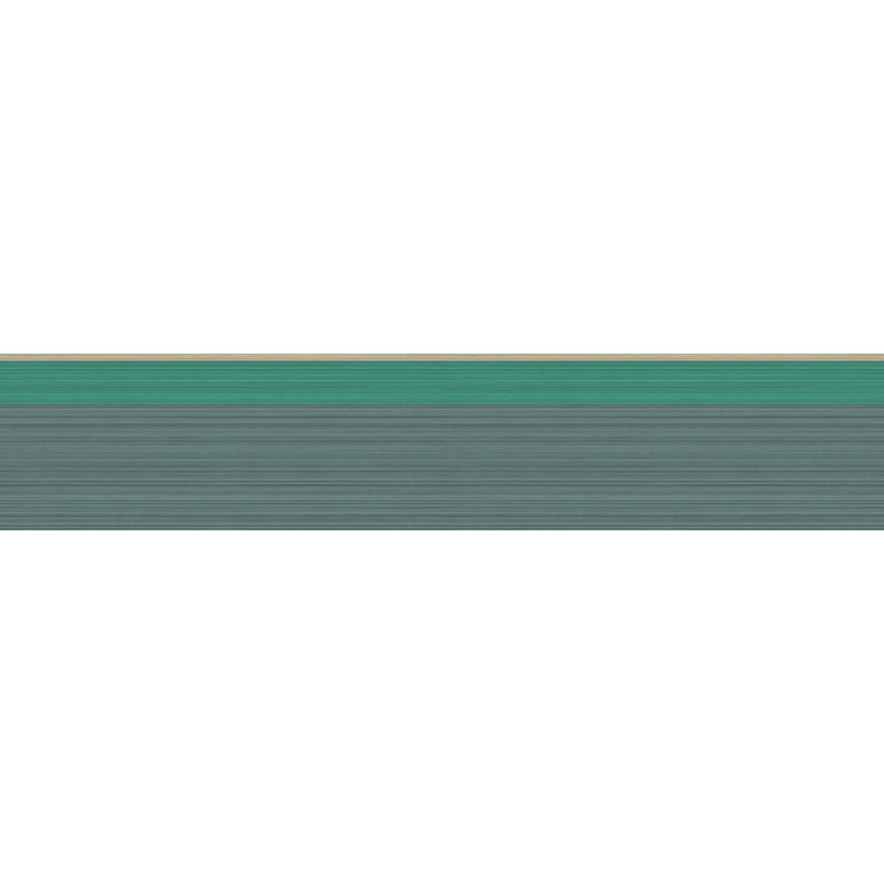Jaspe Striped Wallpaper Border, Viridian/Gilver