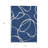 3' X 5' Navy Blue And Ivory Abstract Washable Indoor Outdoor Area Rug