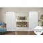 Portes de grange coulissantes doubles avec quincaillerie | Planum blanc mat 0770 peint | Ensemble de 13 cintres robustes | Porte de salle de bain de chambre à coucher moderne à panneau solide - Rail argenté-110334409