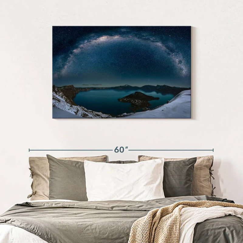 Oberle Crater Lake Under The Milky Way, 30" H x 45" W