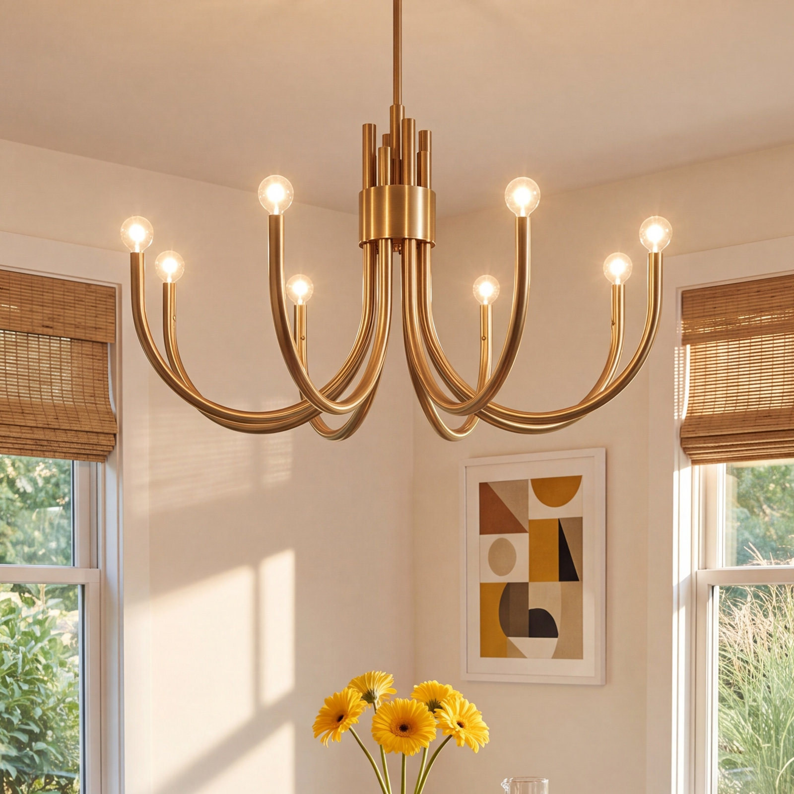Sorrento 8-Light Chandelier, Brass