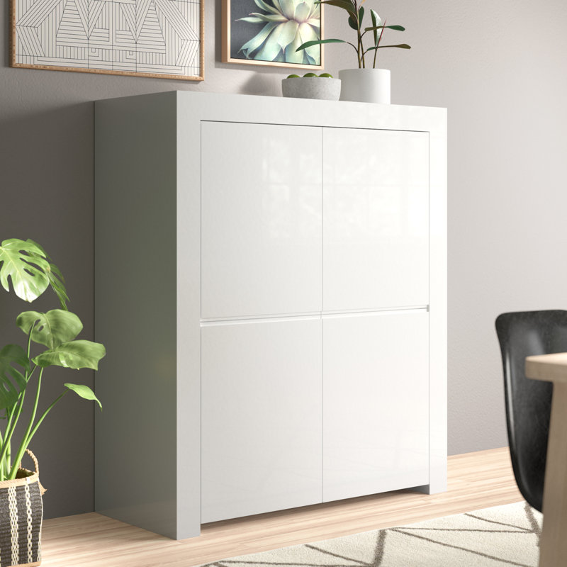 Ogrady 4 -Door 4 -Shelf Storage Cabinet