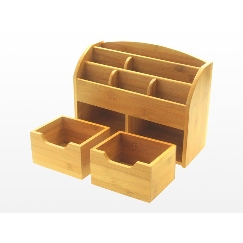 Wood Wall Organizer with Key Hooks