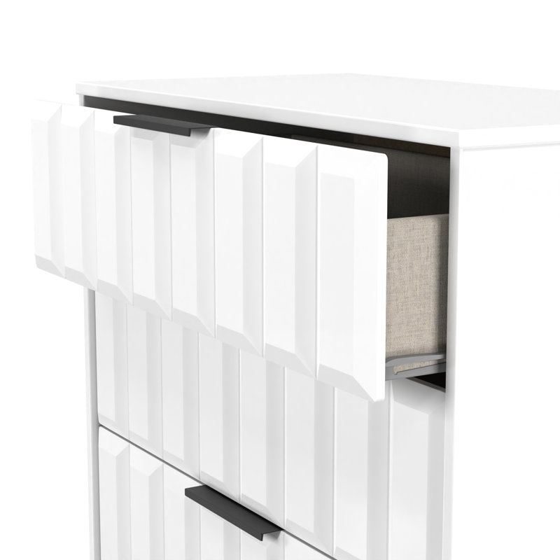 77 cm W Chest of 4 Drawers, White