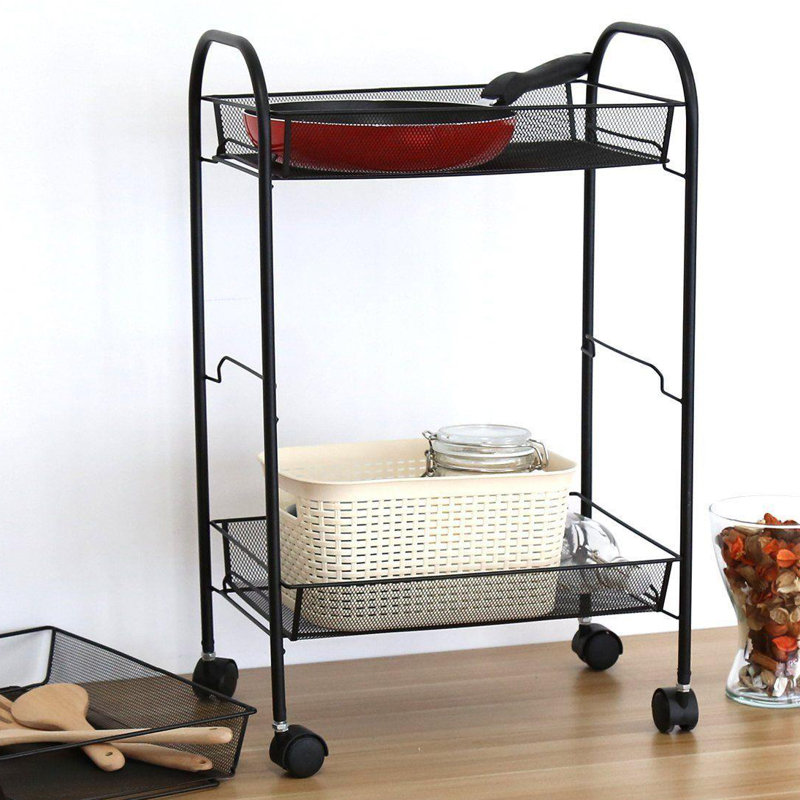 62 cm H x 44 cm W Utility Cart, Black