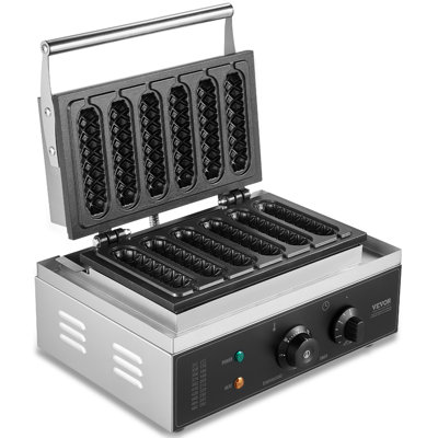 6 pièces gaufrier commercial avec gaufrier et gaufrier 1500W