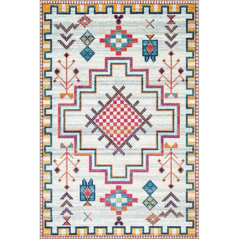 Tapis géométrique gris clair ton sur ton avec base tissée, lavable à la machine, Tapis de couloir 2 pi 6 po x 9 pi 10 po