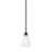 Edge Stem Hung Mini Pendant Shown In Espresso Finish With 5.5" Fluted Italian Ice Glass