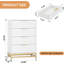 Ensemble anti-basculement blanc à glissière 4 tiroirs-167109553