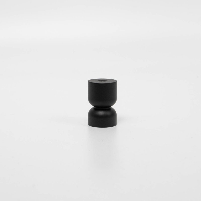 ROUS Harwdare Mid-Century Modern Hourglass Knob, Charcoal (Black)