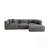 L-Shape Sectional Sofa With 3 Throw Pillows-1481788717